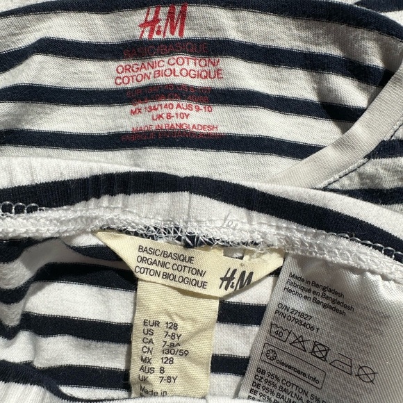 H&M Girls Organic Cotton Matching Set - Leggings & Tee Shirt Size 7-8 - Picture 4 of 4